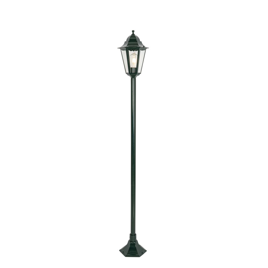 QAZQA - Klassisch I Antik Klassische stehende Außenleuchte I Sockelleuchte dunkelgrün 170 cm IP44 - New Orleans I Außenbeleuchtung - Aluminium L...