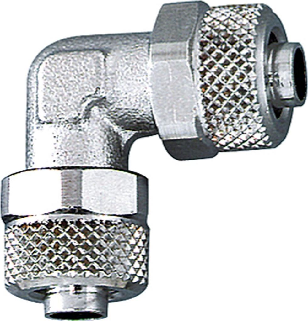 Riegler Winkelverbinder, für Schlauch 10/8 mm, SW 12, Messing vernickelt