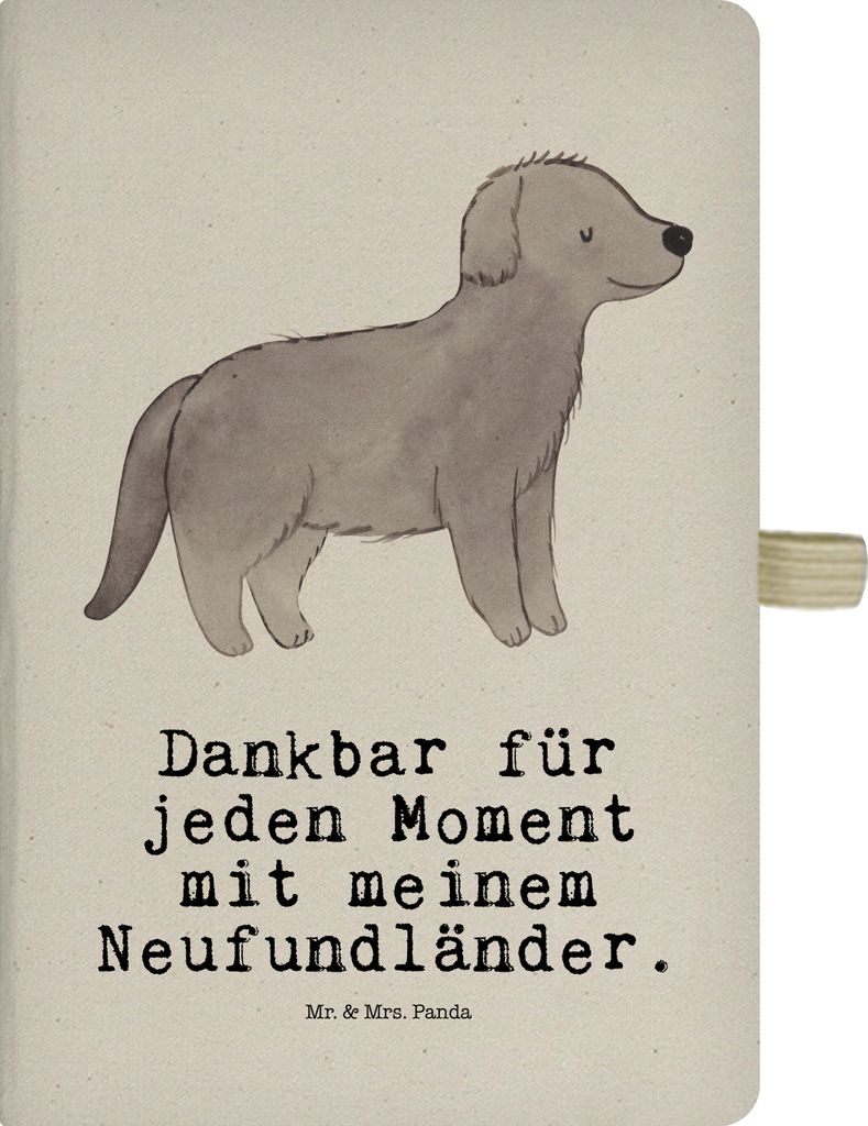 Mr. & Mrs. Panda Tagebuch Neufundländer Moment - Transparent - Geschenk, notizbuch, Adressbuch, Newfoundland, Journal, skizzenbuch a4, Kladde
