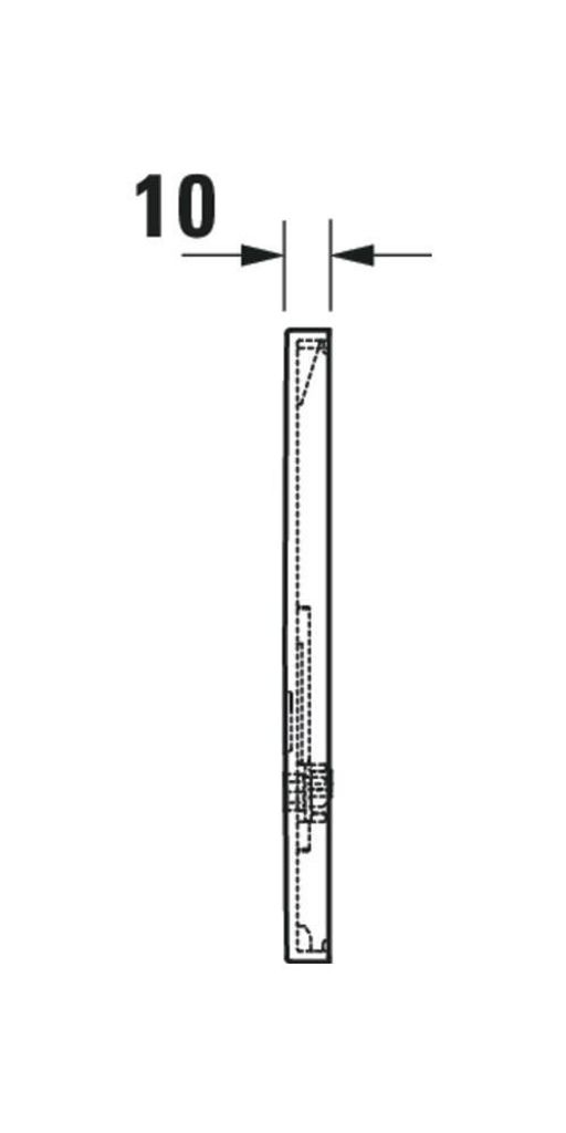Duravit DuraSystem Betätigungsplatte elektronisch für Urinal A2, mit Reinigungsfunktion, Zinkdruckguss, 130x150mm, WD5007013000