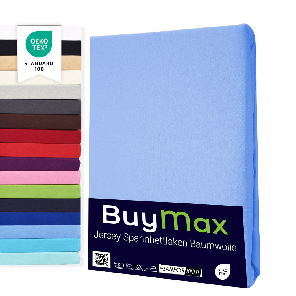 Spannbettlaken Jersey  Spannbetttuch 100% Baumwolle Größe Produktbild 