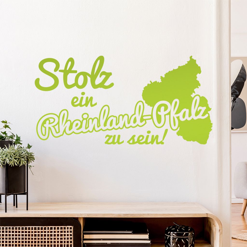 Rheinland-Pfälzer Stolz Wandtattoo Wandaufkleber Wall Sticker - Dekoration, Küche, Wohnzimmer, Schlafzimmer, Badezimmer