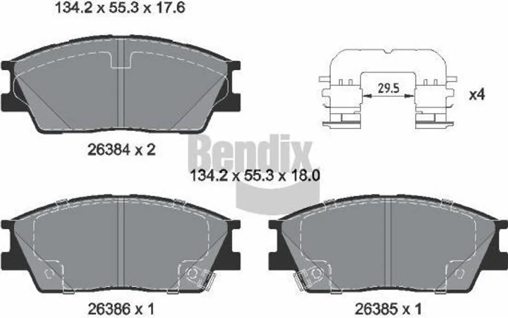 Plaquettes de frein BENDIX BPD1657 pour Soul - Freinage OE 58101K2A00
