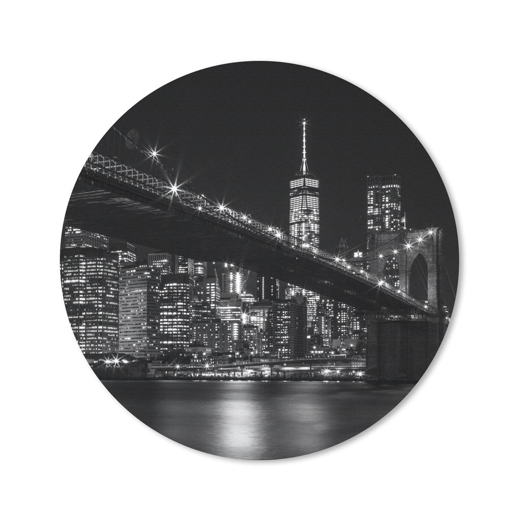 MuchoWow Mauspad Mousepad New York - Brooklyn - Brücke 20x20 cm - Mousepads - Maus Mat - Pad - Mausunterlage - Schreibtischmatte