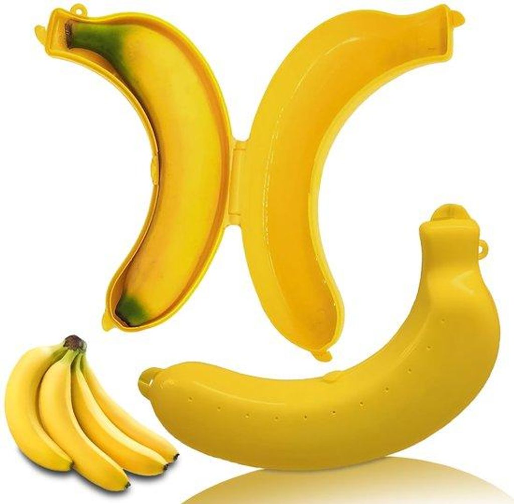 Zweiteiliger Bananenschutzbeutel für das Arbeitszimmer, Schulunterricht, Reisen und Arbeitstage