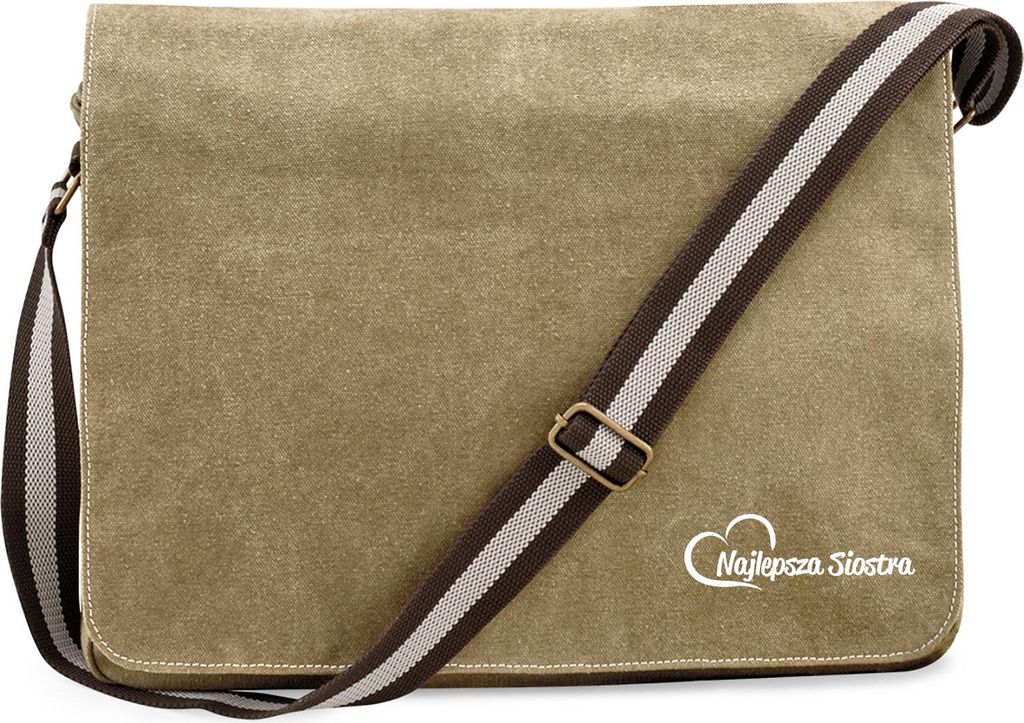 Huuraa Umhängetasche Najlepsza Siostra Serce 14 Liter Sahara Canvas Laptoptasche Geschenkidee
