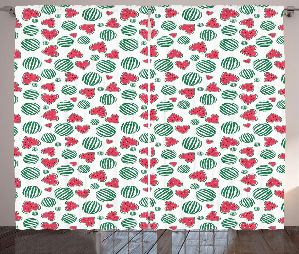 Tenda Design ABAKUHAUS 280x245cm Motivo Anguria Verde Corallo