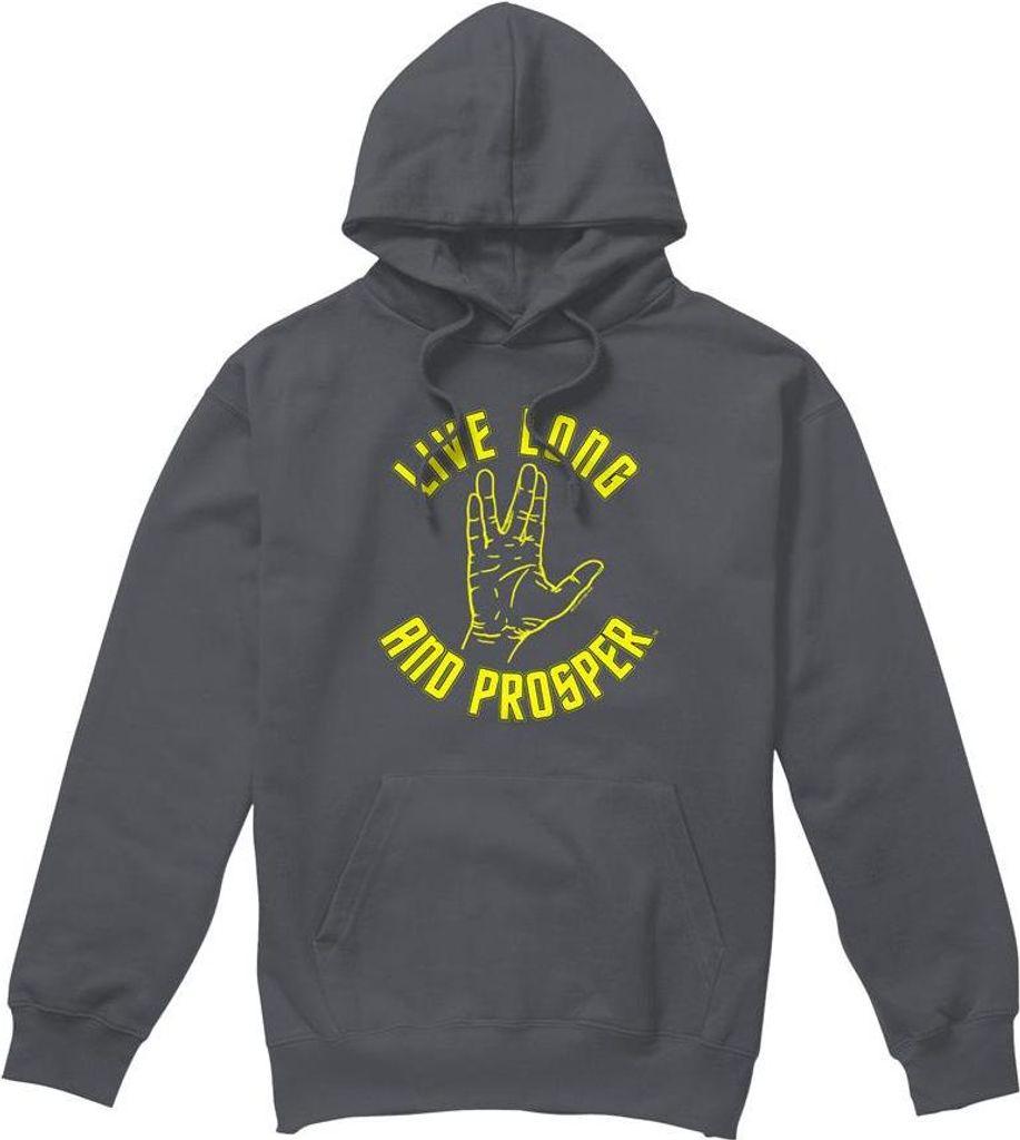 Star Trek - "Live Long" Kapuzenpullover für Herren TV8396 (L) (Holzkohle)