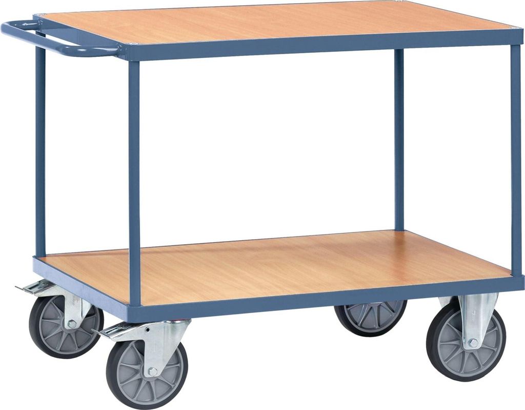 Tischwagen 2 Ladeflchen L1000xB700mm saphirblau, RAL 5003 Trgf.600 kg
