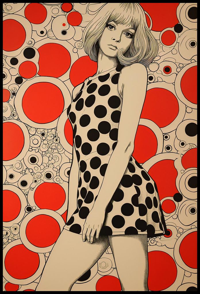 Plakat 68x101cm Rote Punkte