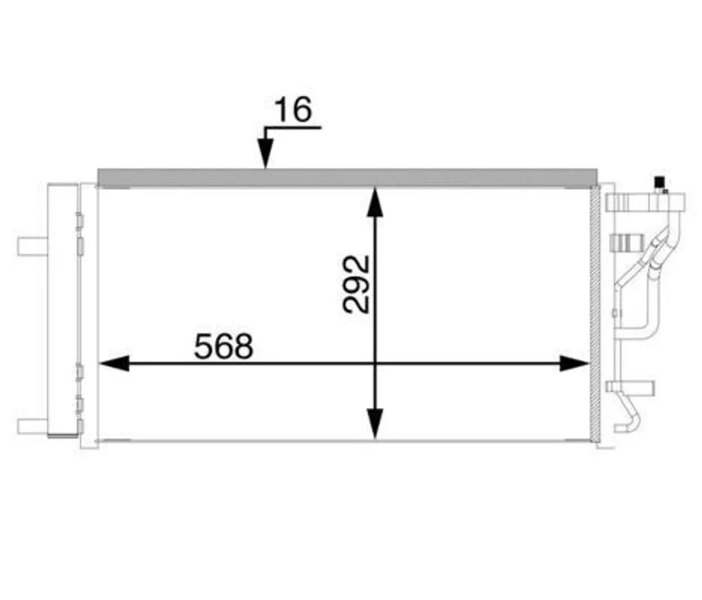 Condenseur de Clim avec Déshydrateur AC 71 000S pour Hyundai i30 PDE