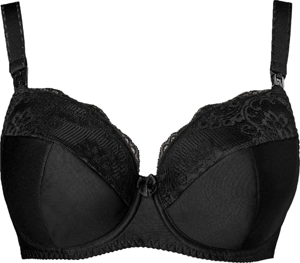 Teyli Gepolsterter Still-BH mit Bügeln und Spitze Marte Mama Female 205 schwarz 80B
