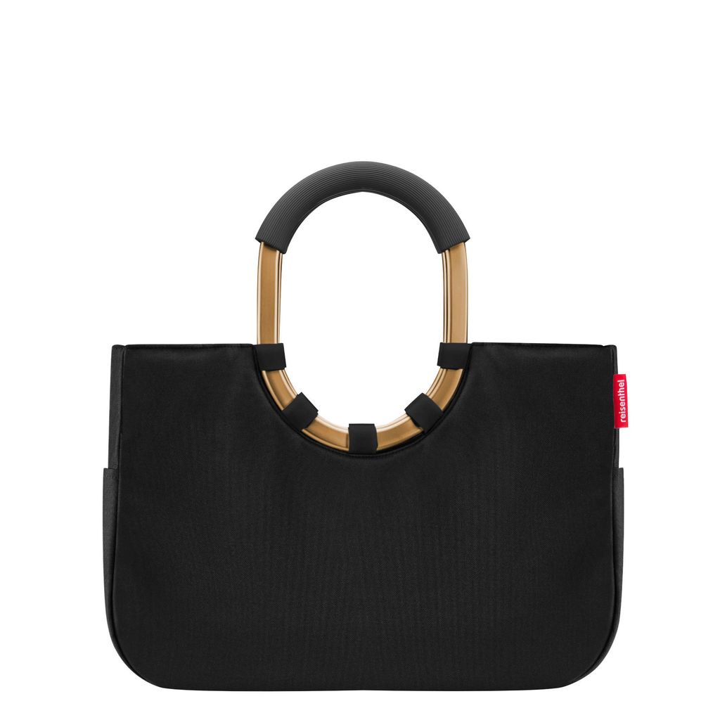 loopshopper Handtasche M mit Innentasche schwarz mit gold - Produktbild 3