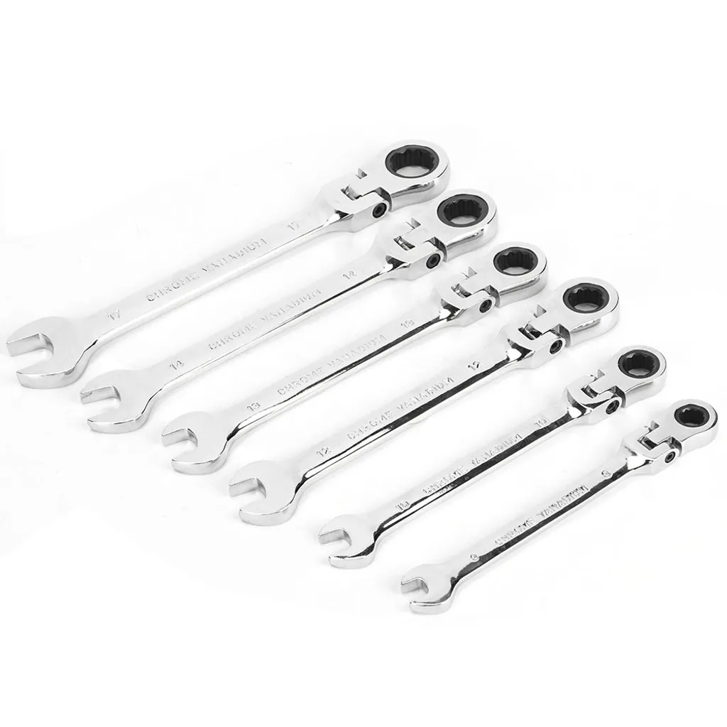 Coffret de Clés Mixtes à Cliquet Orientables de 8 à 17 mm pour Auto
