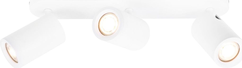 Ledvion - SMART LED-Deckenstrahler Weiß 3-Licht, Dimmbar, 4.9W, RGB+CCT, Rechteck, Neigbar, GU10-Fassung & Lampe, IP20