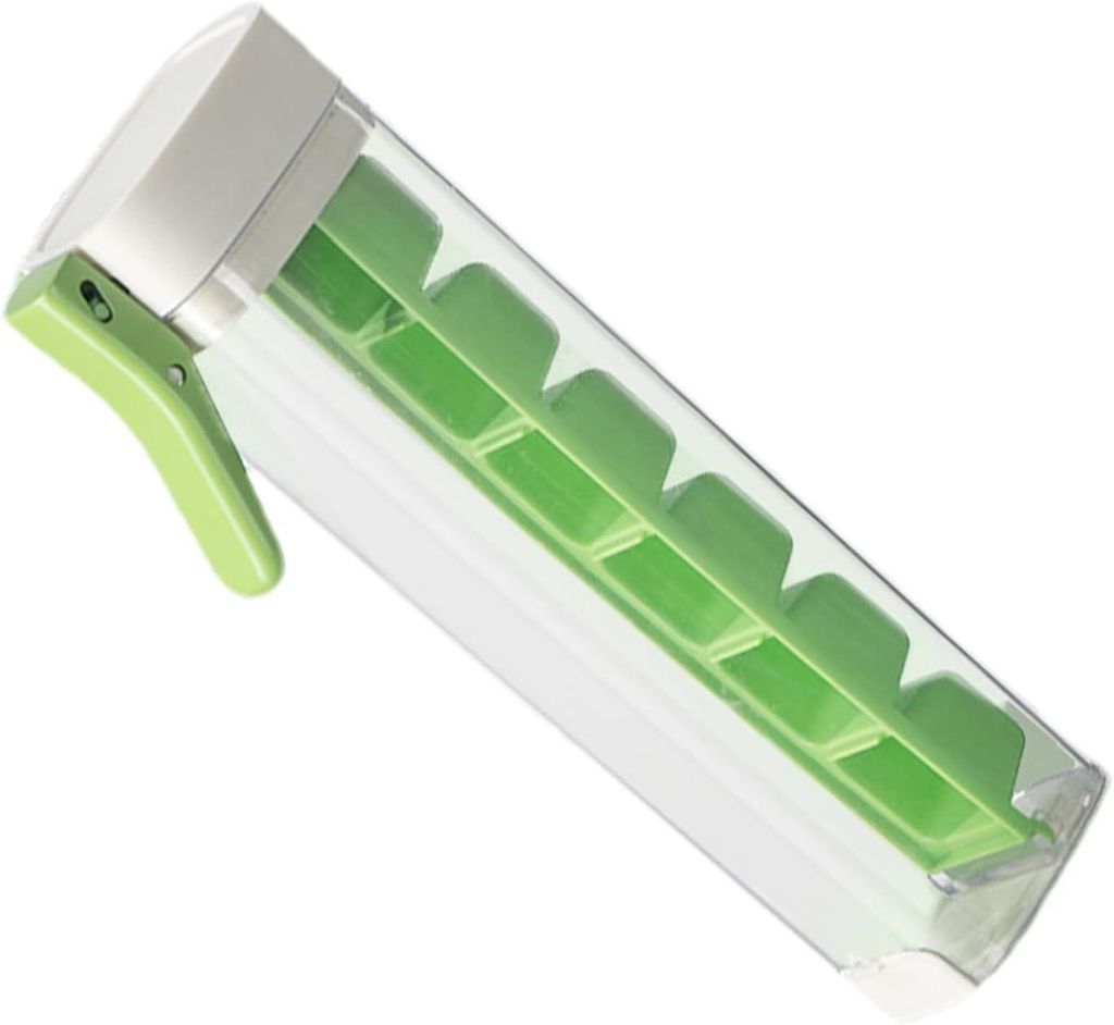 Eiswürfelformen mit Druckknopf – quadratische Form für große Würfel, inklusive Deckel, gefriergeeignet