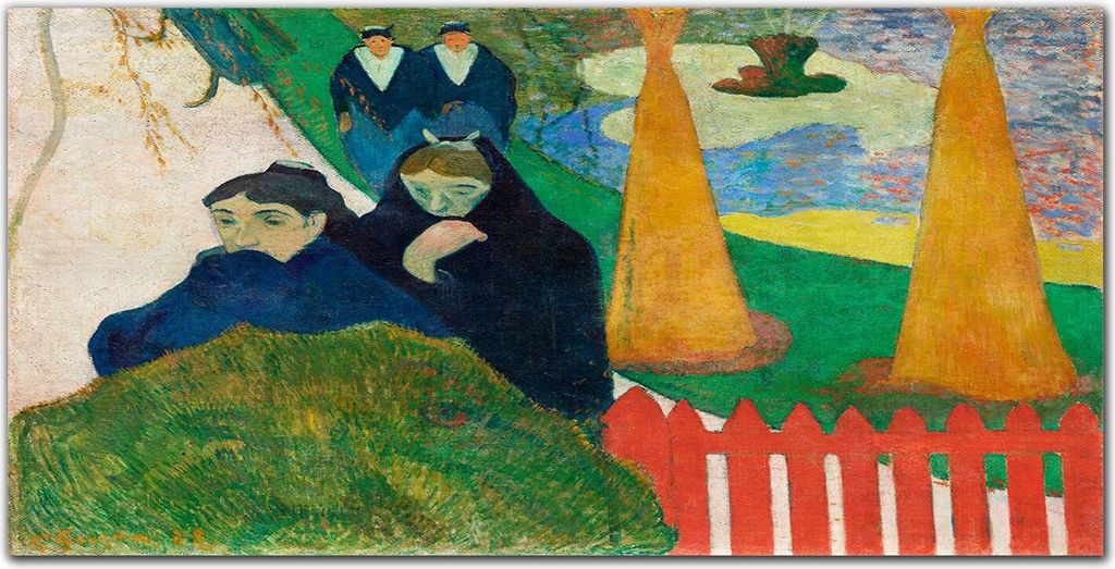 Coloray Bild aus Glas 140x70 wanddekoration wohnzimmer glasblock mit bild gehärtetes Glas Dekoration Küche - Arlésiennes Gauguin