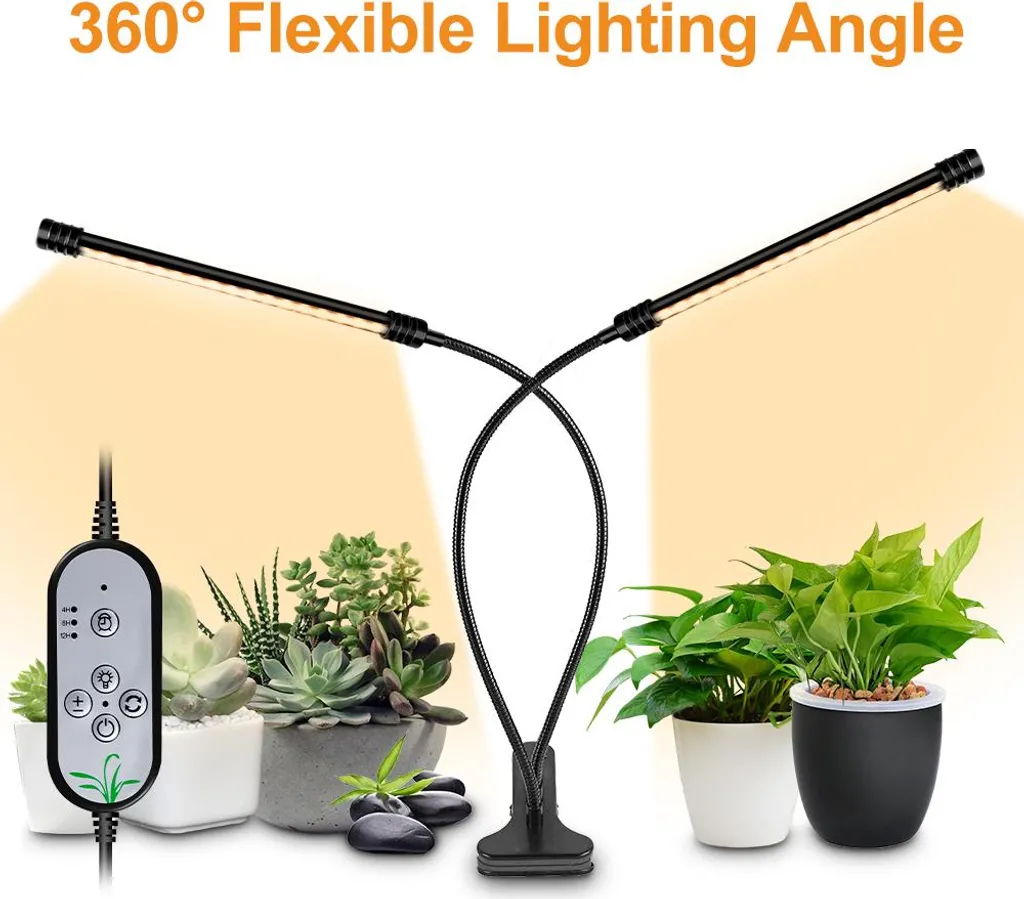 Éclairage pour Plantes d'Intérieur Manquant de Lumière avec Pince