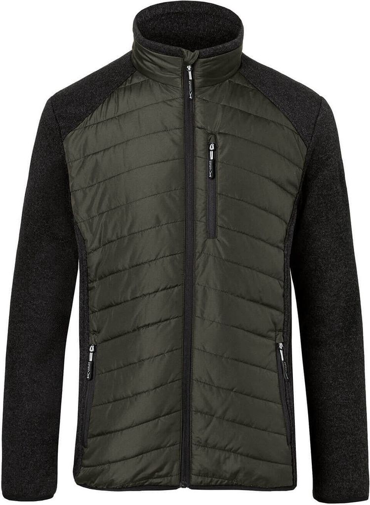 Kübler Hybridjacke oliv/dunkelgrau Gr. L