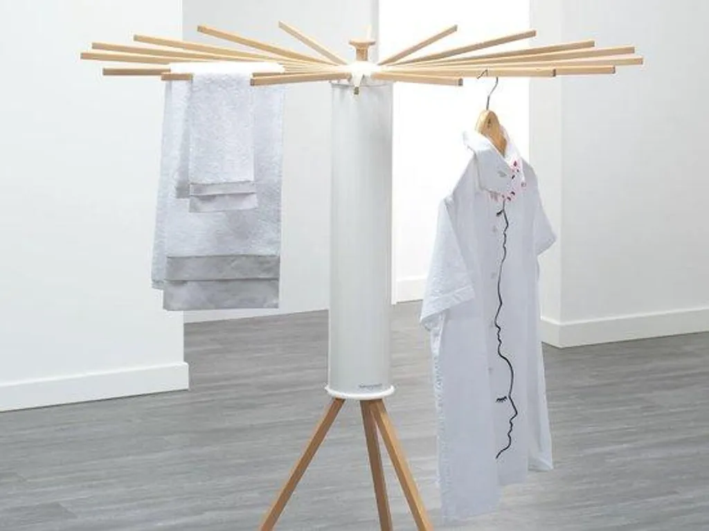 Armoire de séchage pratique 18 étagères amovibles en bois de chêne massif