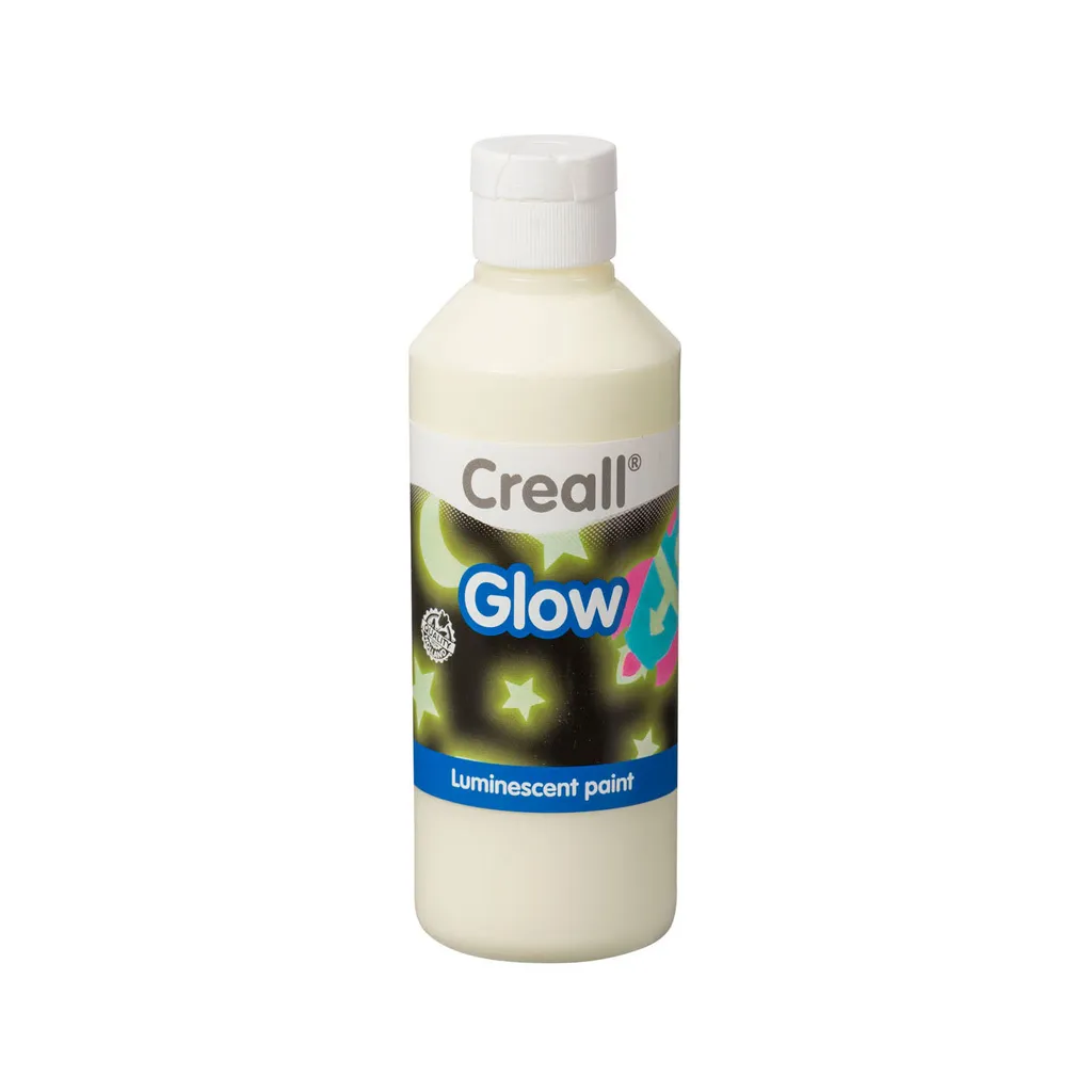 Creall Glow in the Dark Peinture Lumineuse Vert-Jaune Haute Densité 250ml