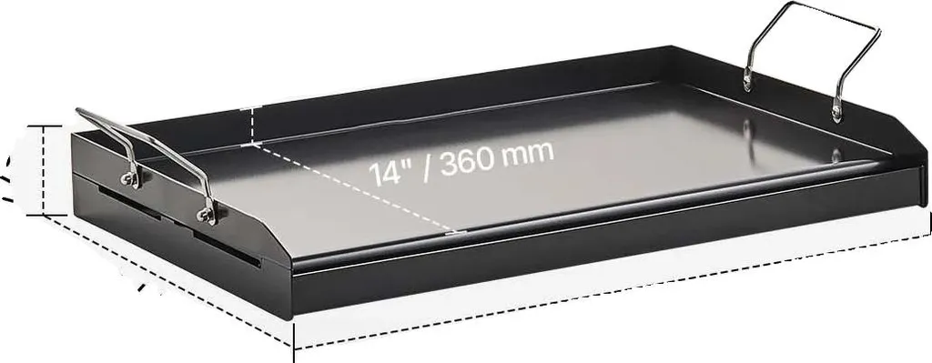 Plaque de cuisson inox 25 x 16 pouces pour grillades et plancha gaz