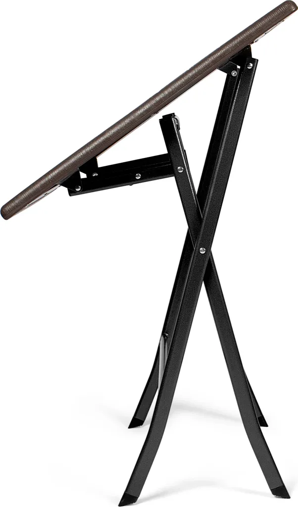 Table d'appoint pliable aspect bois marron résistante aux UV - 13