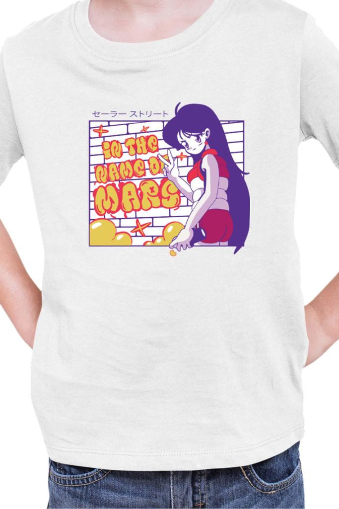 Kinder T-Shirt Japan Manga Anime Comics Animation Sailor Anime Manga Moon 17, 5-6 Jahr - 116 / Weiß