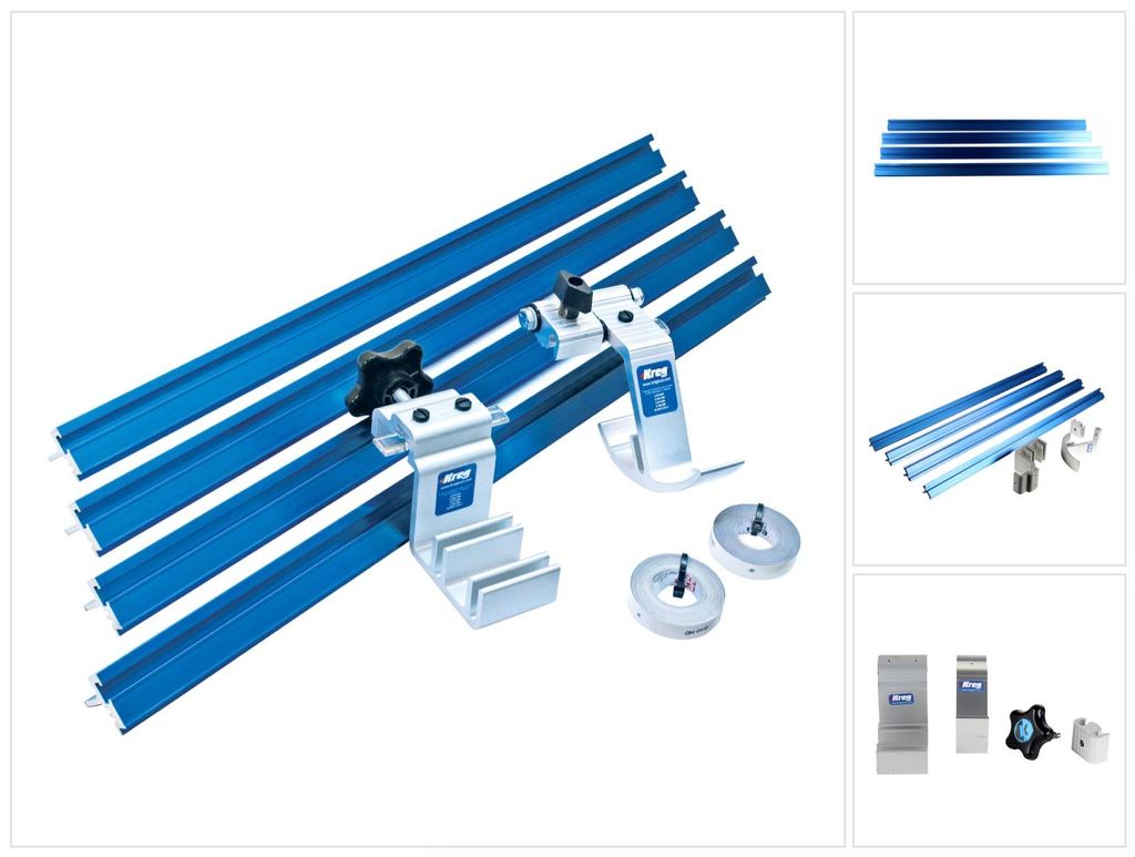 Zestaw szyn systemu KREG Trak & Stop z ogranicznikami Zdjęcie produktu 