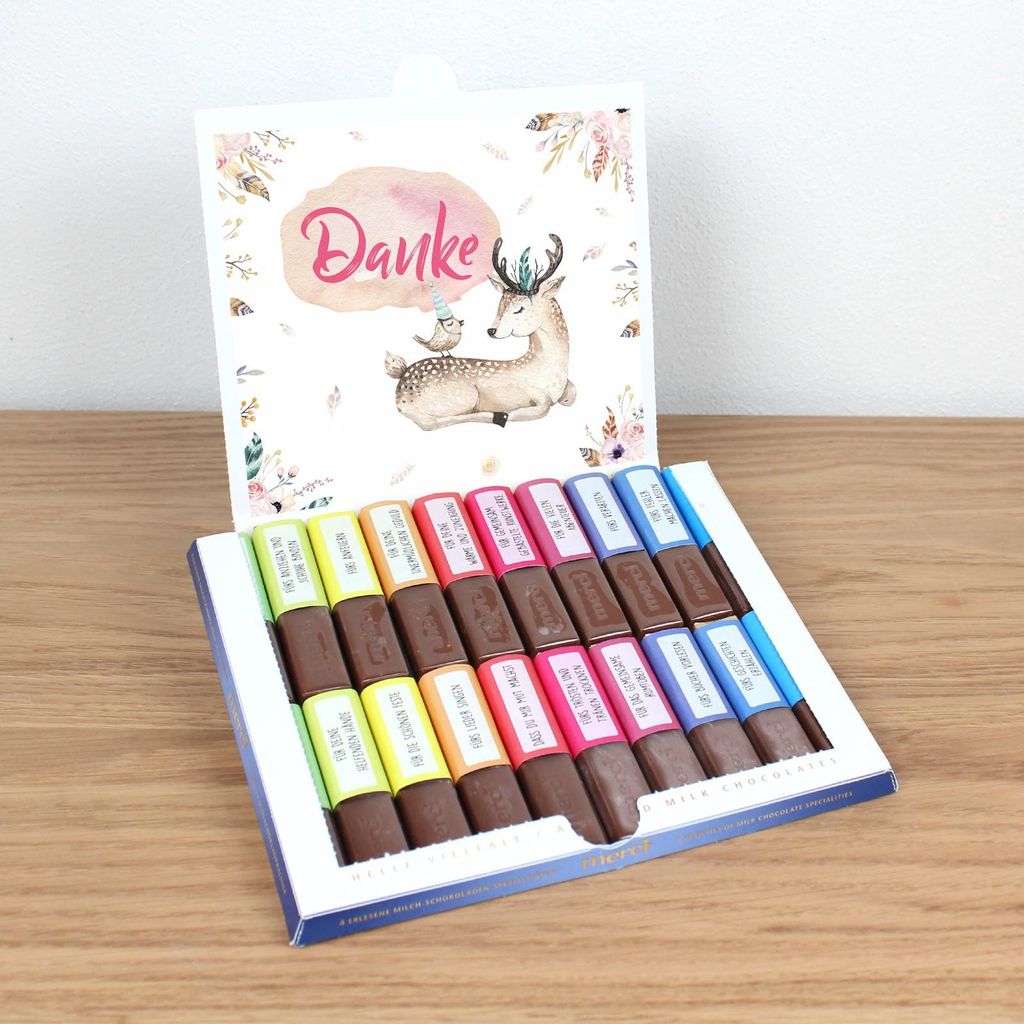 AUFKLEBER SET - Merci Danke Reh Abschiedsgeschenk Kita Erzieher