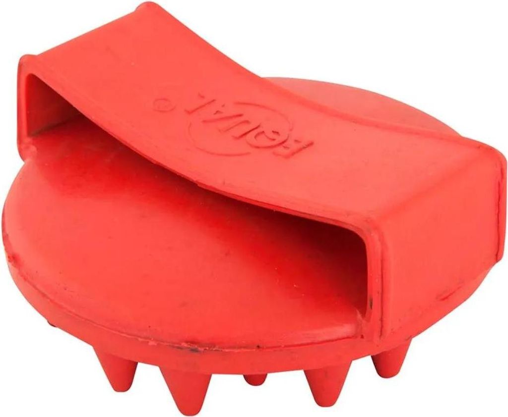 Premiere Runde Massagebürste Aus Gummi Rot Rot One Size