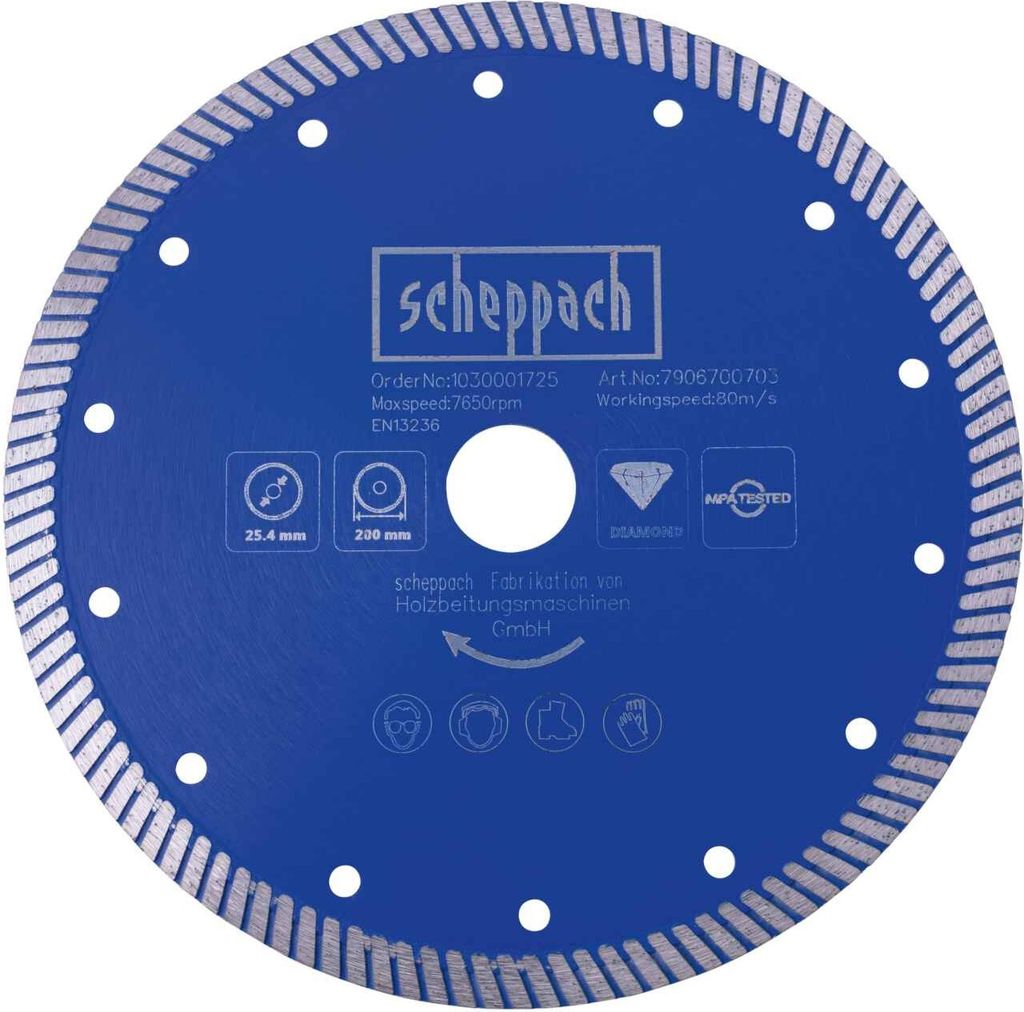 Scheppach Diamant-Trennscheibe Professional Ø 200 x 25,4 mm Produktbild 