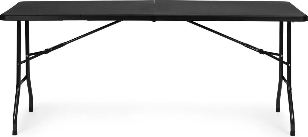 Table d'appoint pliante 180 cm noire pour buffet et réception chic