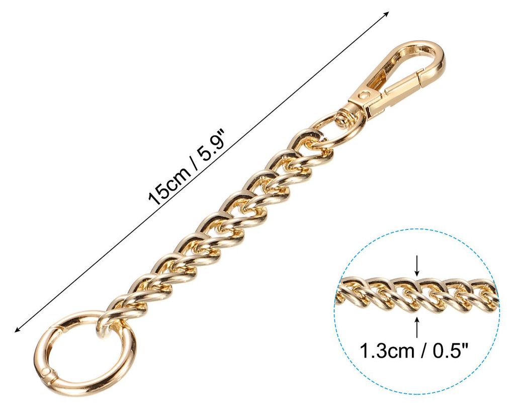 Taschenverl?ngerungsketten, 15cm Metall-Taschenkettenverl?ngerung Verl?ngern Sie die Taschenkette Crossbody-Schulter-Handtaschenkette fš¹r DIY-Ha...