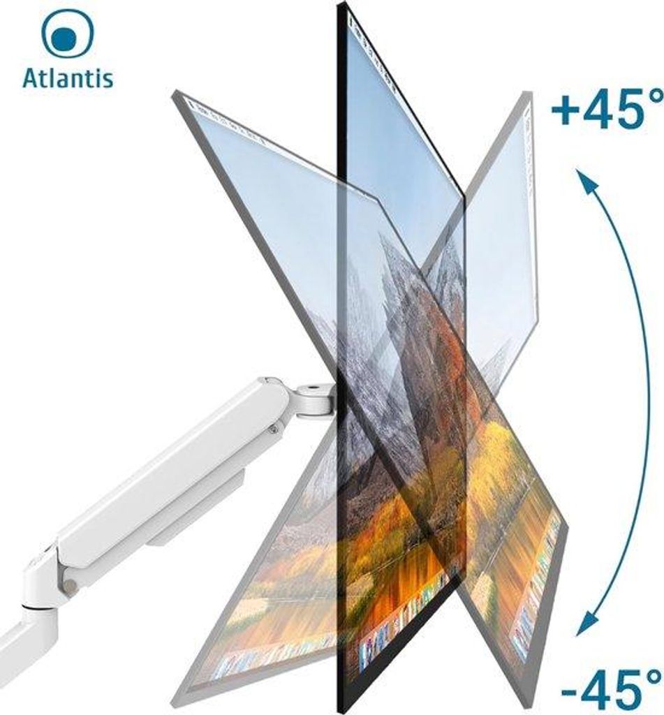 Monitorhalterung für PC-Bildschirme 13-30 Zoll - max. 9 kg - verstellbar und drehbar - VESA 75/100 - 360° Drehung