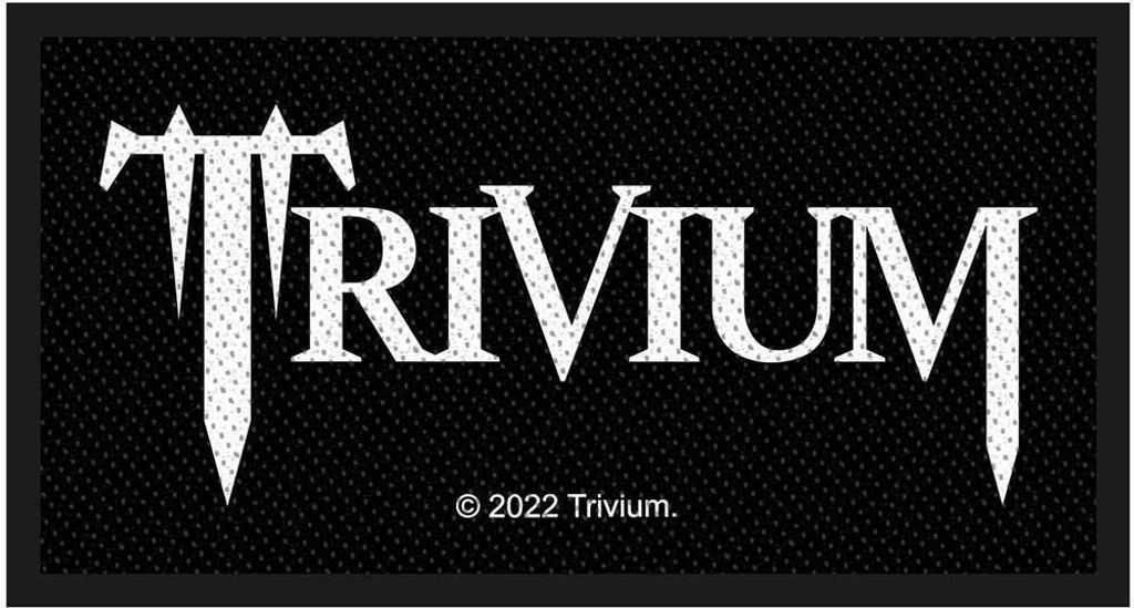 Trivium - Logo - Patch - Polyester RO5135 (100 mm x 50 mm) (Schwarz/Weiß)