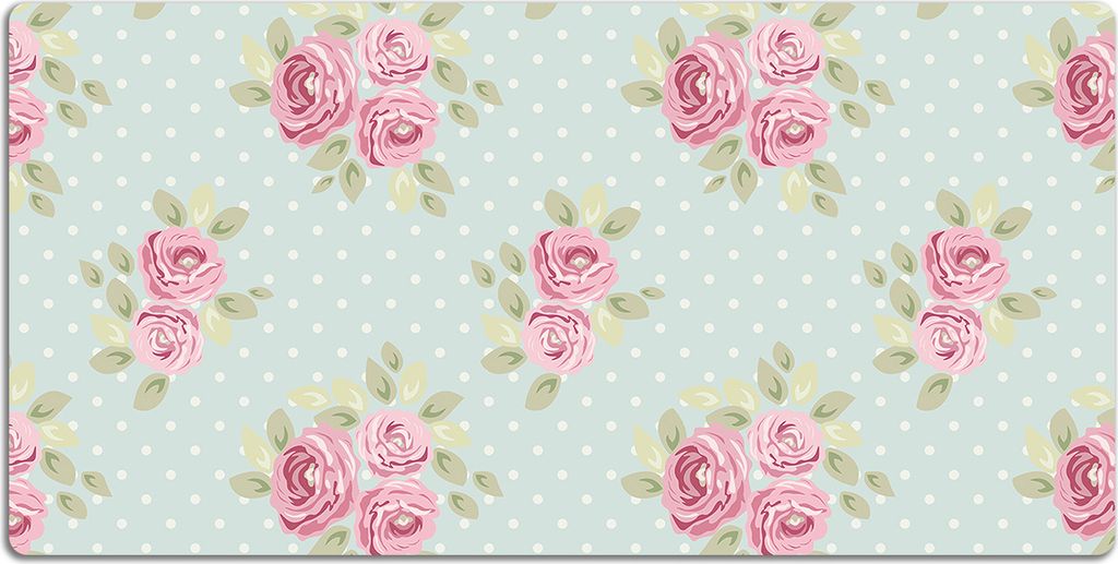 Schreibtischmatte Tischunterlage 90x45 cm Mauspad - Rosa Blumensträuße