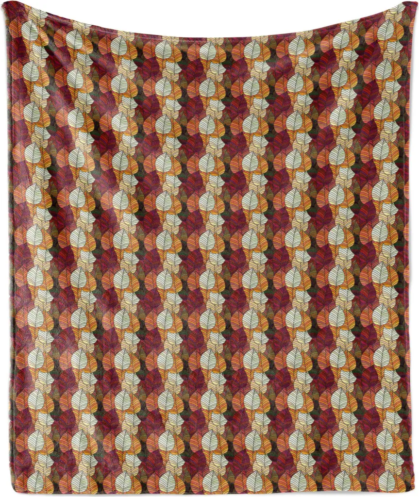 Plaid ABAKUHAUS Foglie Autunnali 175x230 - Arredo Casa Elegante e Caldo