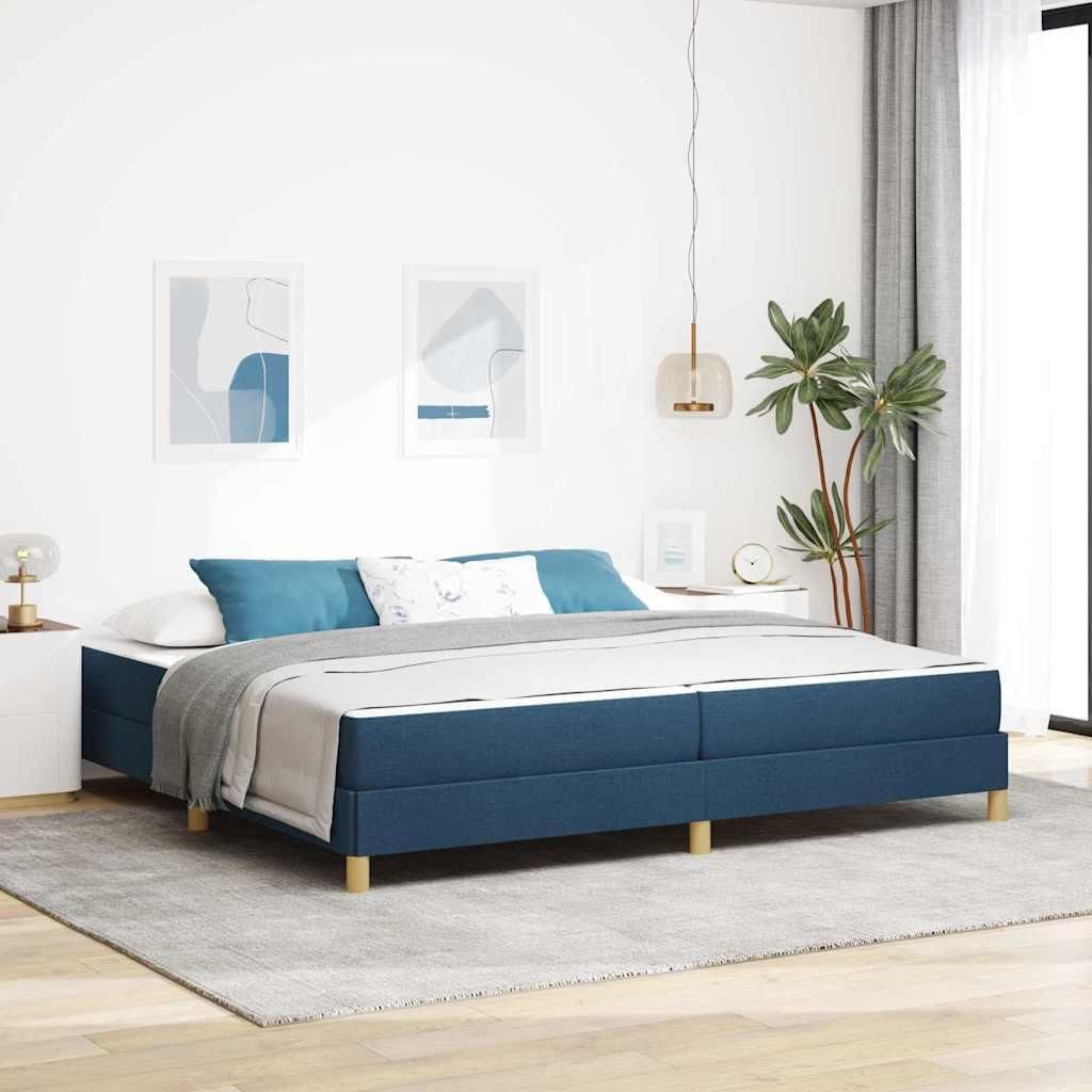 Maison Exclusive - Boxspringbett mit Matratze Blau 200 x 200 cm Stoff