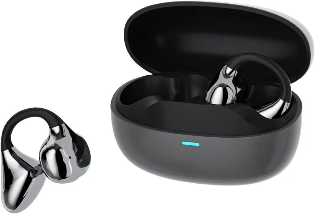 Open-Ear-Kopfhörer I5, Kabellose Bluetooth 6.0 Clip-On-Ohrhörer mit ENC, IPX5 wasserdicht, 36 Std. Langlebige Wiedergabe, Kristallklare Gespräche