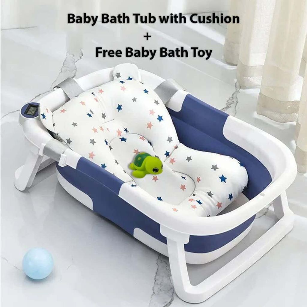 Baby Badewanne Faltbare Babybadewanne mit Thermometer, Produktbild 5