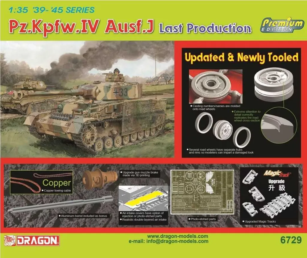 Kit modélisme tank Pz.Kpfw.IV Ausf.J Derniere Production 1:35 6729