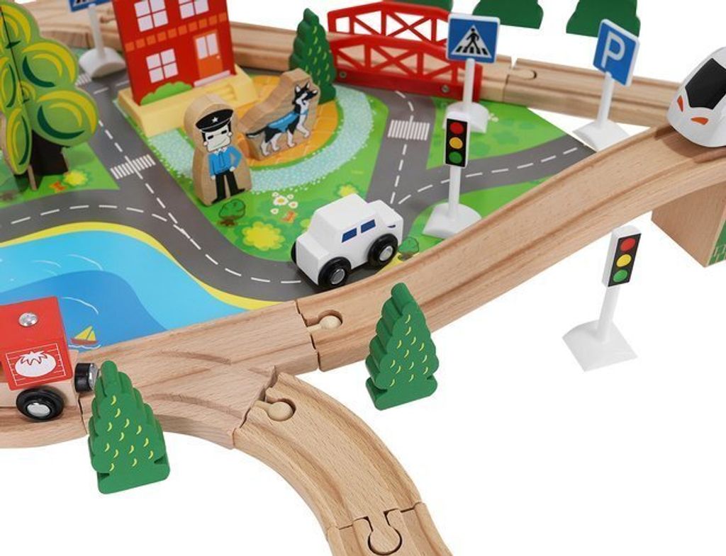 Kruzzel Wooden Railway - batteriebetriebener Zug Produktbild 25