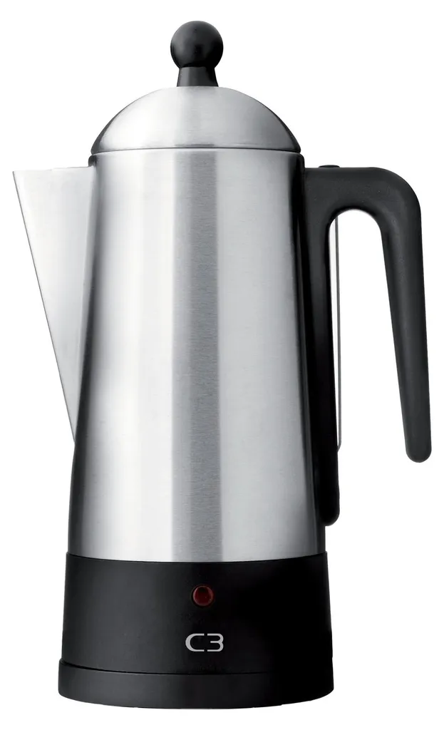 Percolateur Design Inox Brossé 6kp - Cafetière Électrique Haute Qualité