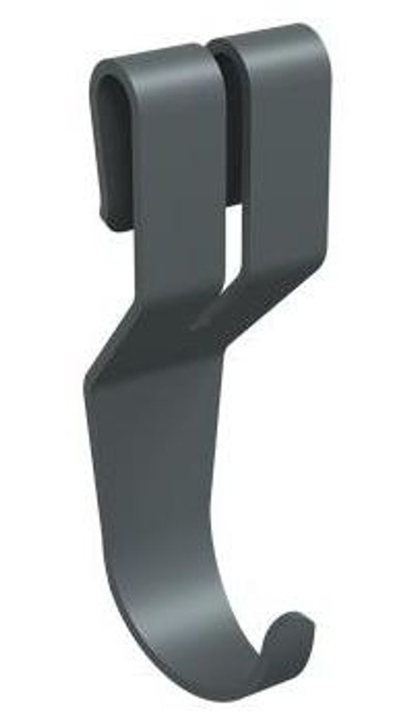 INTEGRI Anthrazit Haken für Drahtregal 23x28x74mm Garderobensystem Aufhänger Stahl