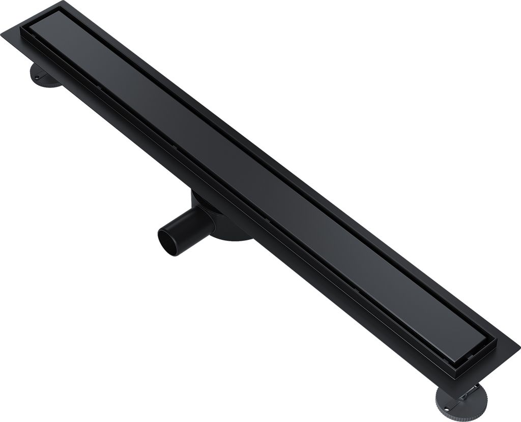 SONNI 80cm Bodenablauf flach Duschrinnen, 360° verstellbarer Siphon, Edelstahl 2 in 1 Design, mit Geruchsstop und Haarsieb Randablauf