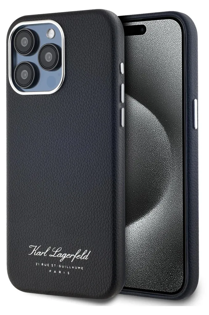 Custodia Karl Lagerfeld iPhone 15 Pro Hotel RSG Nero | Protezione Shock