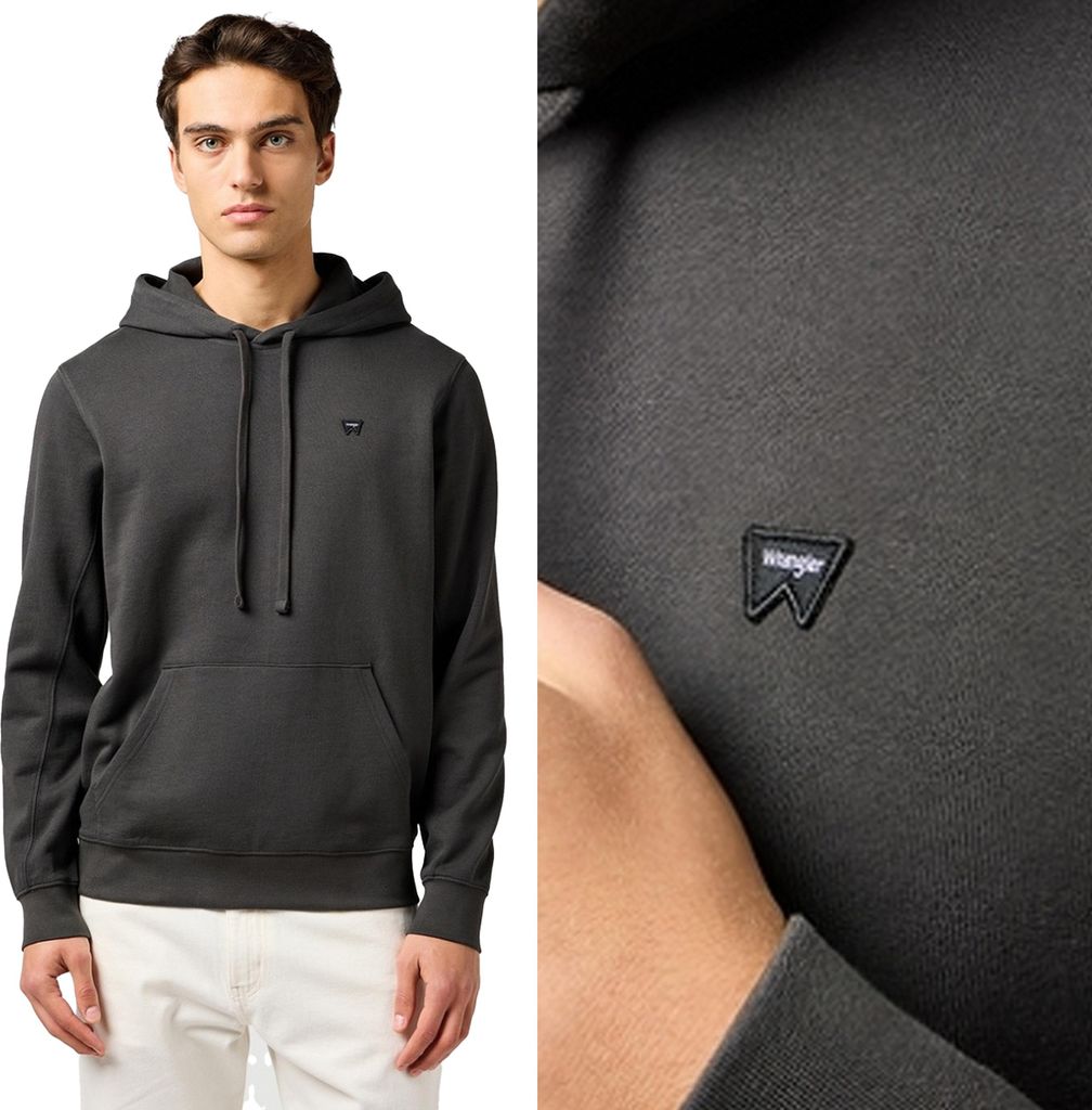 WRANGLER Herren, Sweatshirt SIGN OFF HOODIE, 3XL, Schwarz, kapuzenpullover, , hoodie