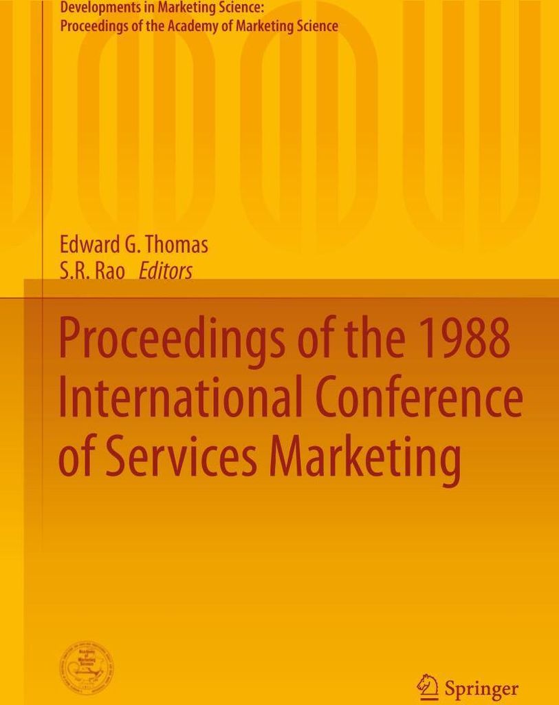 Proceedings of the 1988 International Conference of Services Marketing
