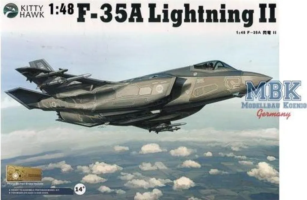 Maquette d'avion de chasse F-35A Lightning II Kitty Hawk KH80103 1/48